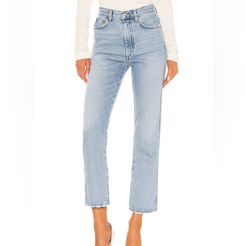 Agolde Light Blue Straight Leg Jeans